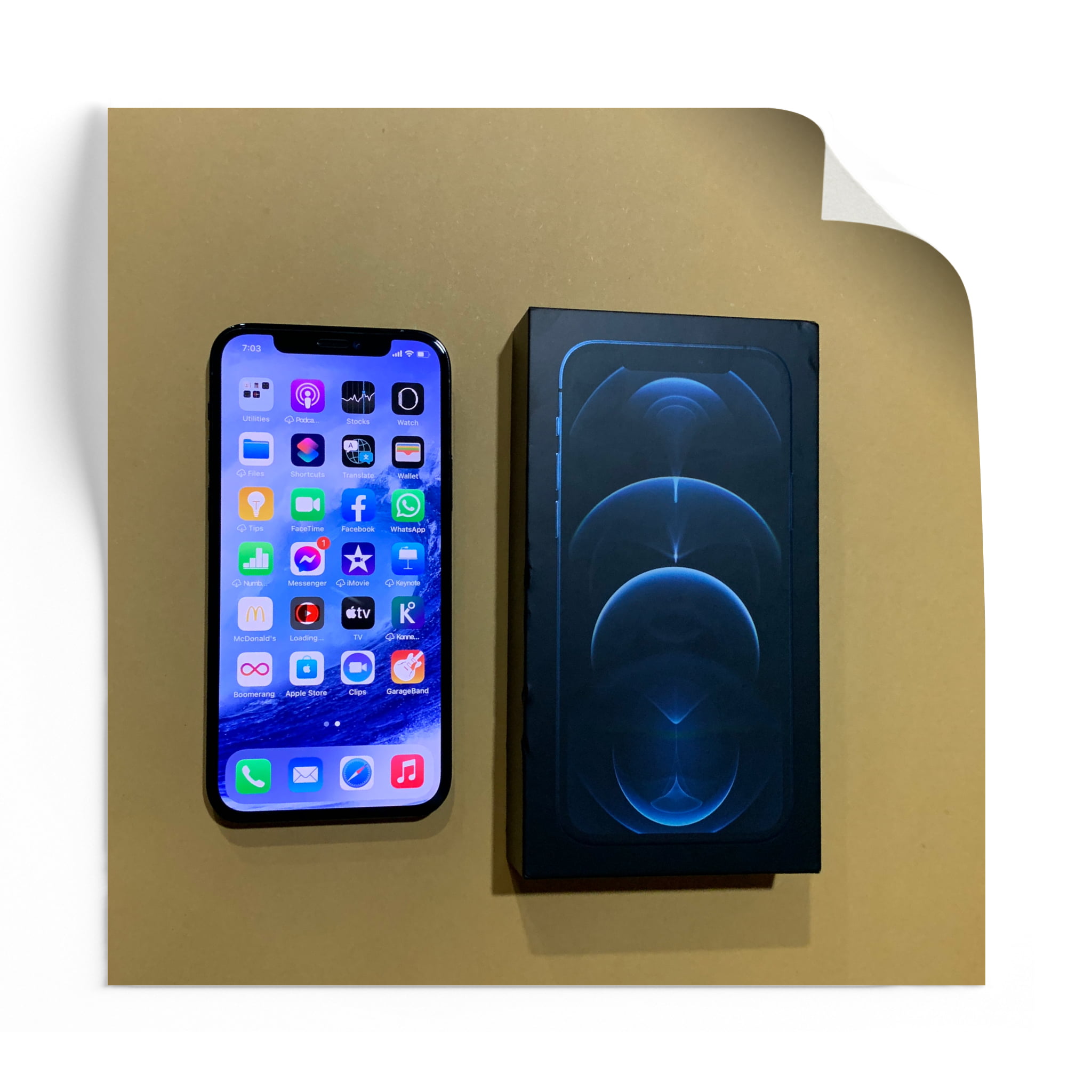 IPHONE 12 PRO 128GB PACIFIC BLUE ( PHYSICAL DUAL SIM PTA APPROVED) - Image 2